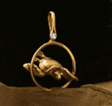 gold turtle pendant with diamond